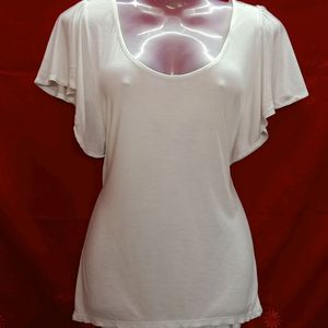 White Butterfly Shoulder T-shirt