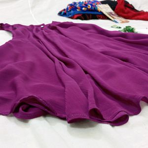 Imported Purple Old Money Flowy Top