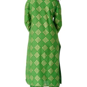 Cotton Kurta Set With Chiffon Dupatta Size:L