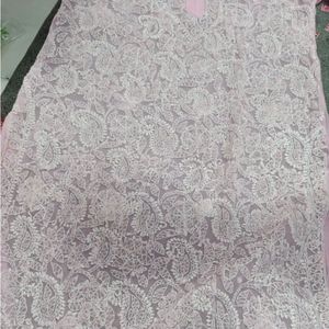 Pink Chikankari Kurta