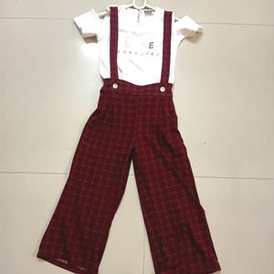 Dungree and Tshirt Co-ord Set