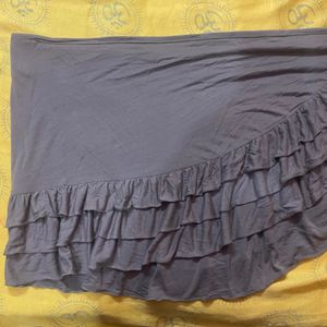 grey wrap skirt