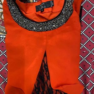 Party Wear Orange Top