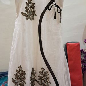 White Net Design  Kurti