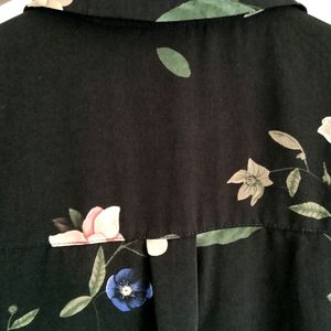 H&M Black Floral Top