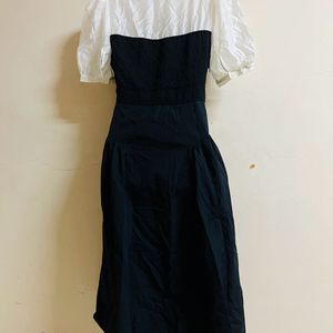 Korean Black Flared One Piece