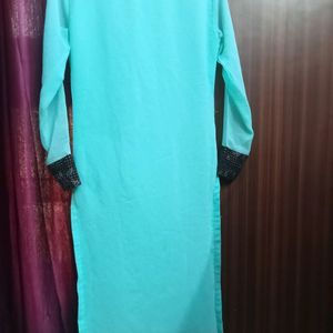 Straight Beautiful Long Kurti with Front Design