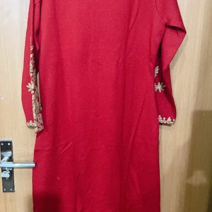 Embroidered Woollen Kurta For Women