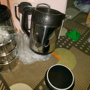 Combo Of Tiffin And Kettle New Set