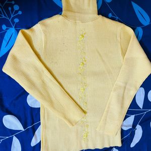 Yellow High-neck Sweater