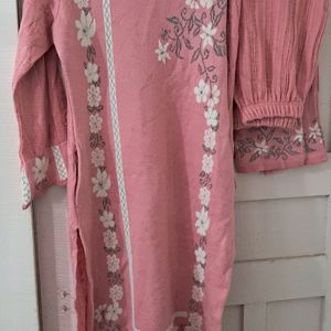 Women Winter Kurta Plazzo And Duptta