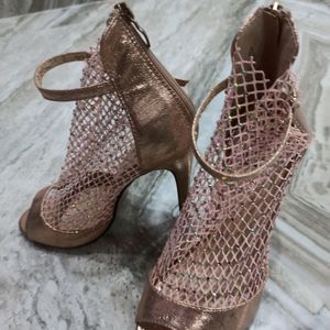 Peach Net High Heels