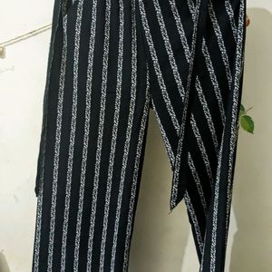 Black And White Palazzos With Pockets (Pair Of 2)