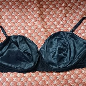 La Senza Black Satin Bra (Pad & wire Removed)