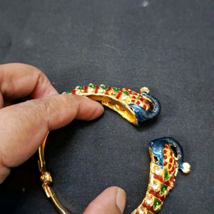 NEW Meenakari Peacock pattern kada