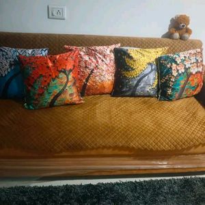 3D Printed 5 Cushions Cover Set