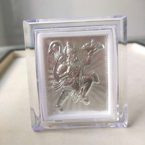 999 Pure Silver Shree Bajrang Bali Hanuman Ji Fram