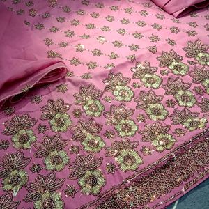 Pink Embroidered Suit For Festive On Eid