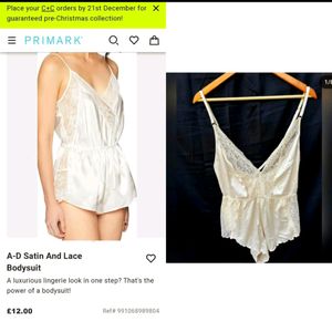 Primark  Satin Playsuit Romper Bodysuit