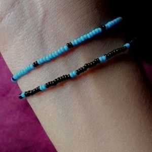 2 Matching Beaded Bracelets