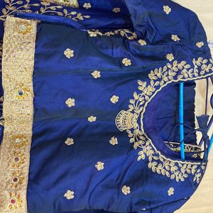 Royal Blue Silk Heavy Embroiled Lehanga