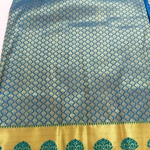 New Pattu Saree With Aari Work Blouse Without Falls