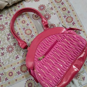 Pink Colour Sequence Bag