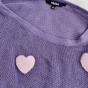 Cute Heart Details Top