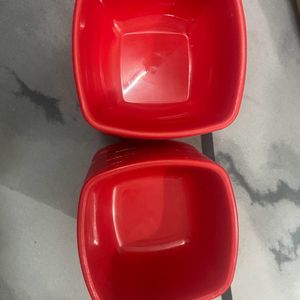 New Red Colour  Small Bowl 37 Pices Only @rs 300