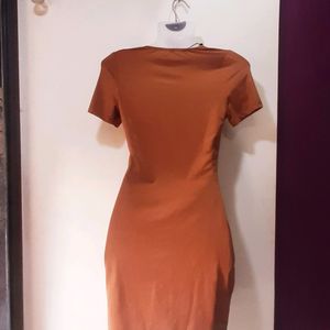 Sandstone Color Bodycon Dress