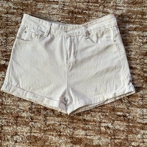 White Denim Shorts