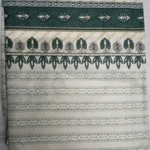 Cream Print Cotton Pakistani Dress