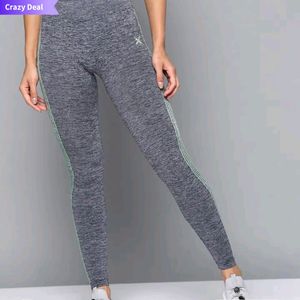 HRX Grey Active Wear Gym Leggings