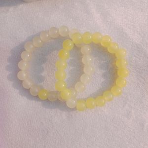 Yellow Glass Beads Combo Bracelet