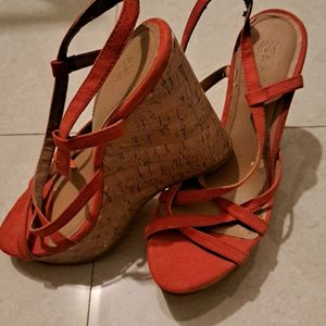 Wedges for woman , size 37, H&M, used couple of time but due to humidity material got spoiled