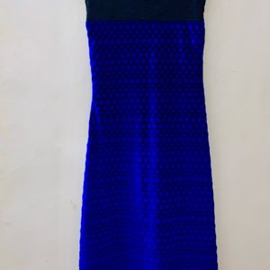 Navy Blue Velvet Dress For Women