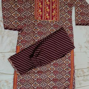 Printed Soft Straight Kurta With Bottom (New)