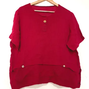 Red Khadi Top