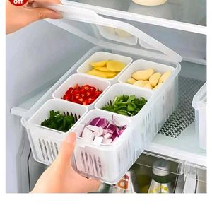 Fridge Storage Box 6 Compartment