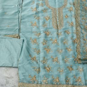 English Color Kashmiri Zari Work