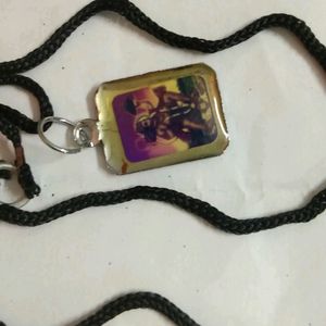 Dual Sided Pendant, Threads Of Shree Ram Hanuman