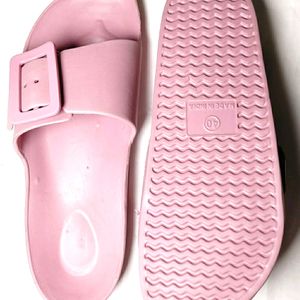 Women Solid Buckle Sliders Brand New Size-7