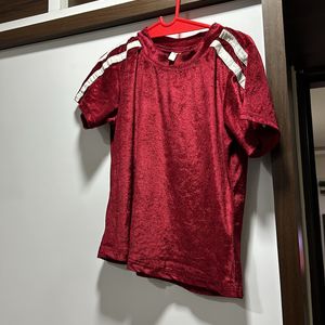 Red Velvet Crop Top