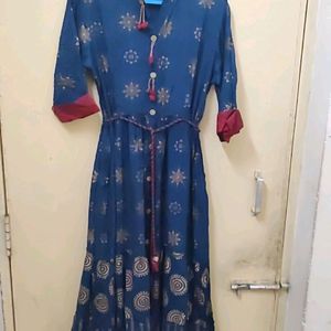 Navy Blue Festive Kurti For Special Occasions