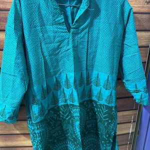 Green Cotton Kurta