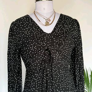 Korean Aesthetic Polka Dot Dress