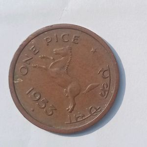 Coin. 1953. One Pice. India