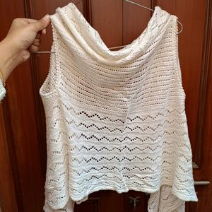 Crocheted White Shrug