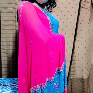 Full Stone Work Only Saree Not Blouse