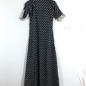 Navy Blue Printed A-Line Kurta(Women’s)